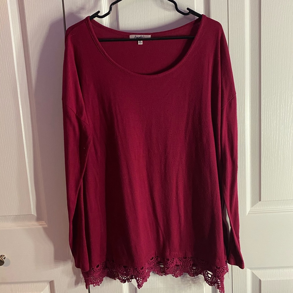 burgundy/red Angels long sleeve shirt!